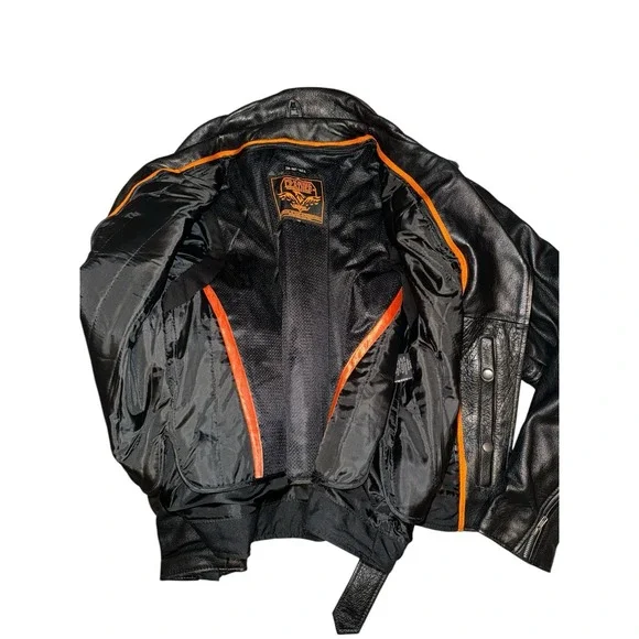 Milwaukee Leather Women's 3XL‎Leather Jacket Zip Liner Biker Retro Punk Belted